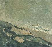 Theo van Doesburg Dunes and sea oil on canvas